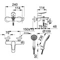 Vòi sen tắm Inax nóng lạnh BFV-503S