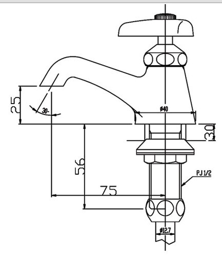 Vòi chậu lavabo lạnh INAX LF-1