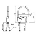Vòi rửa bát nóng lạnh Inax SFV-2011S