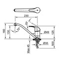 Vòi rửa bát nóng lạnh Inax SFV-302S
