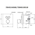 Van điều chỉnh nhiệt TOTO TBV02406B TBN01001B