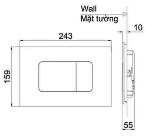 Mặt nạ xả nhấn TOTO MB170P#SS