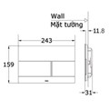 Mặt nạ xả nhấn TOTO MB171M#SS