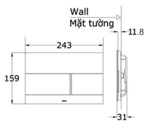 Mặt nạ xả nhấn TOTO MB171M#SS