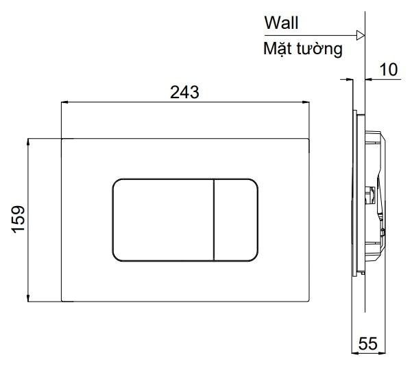Mặt nạ xả nhấn TOTO MB170P#WH
