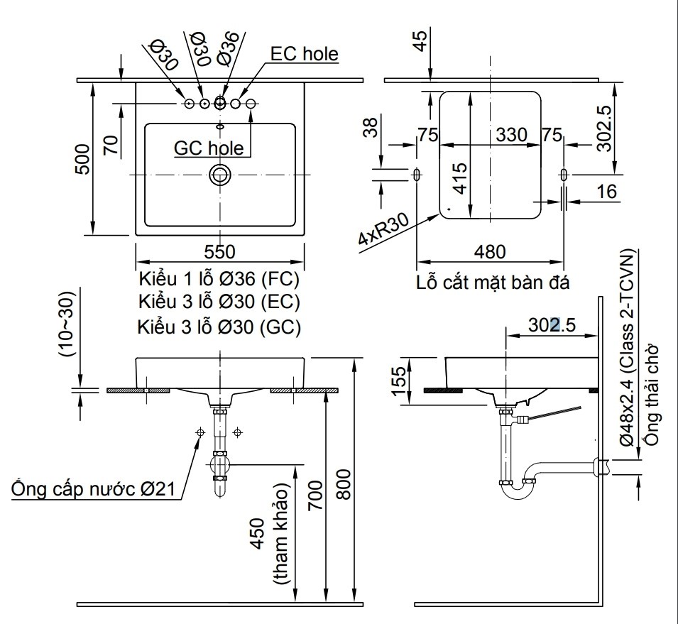 Chậu Đặt Bàn Lavabo INAX AL-536V