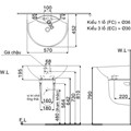 Chậu Rửa Treo Tường INAX L-288V