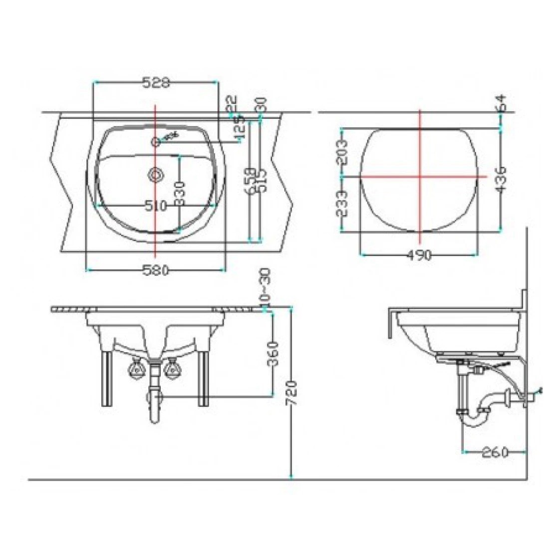 Chậu Rửa Âm Bàn Lavabo Inax AL-2094V