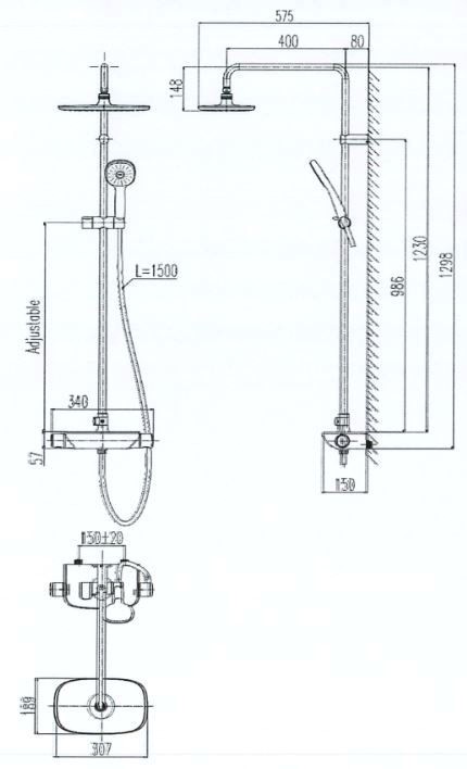 Vòi sen tắm nhiệt độ Inax BFV-633S
