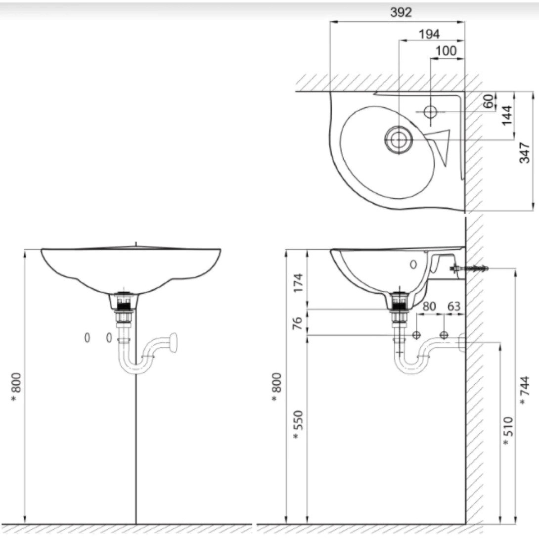 Chậu Rửa Treo Tường INAX L-281V