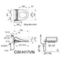 Nắp rửa điện tử INAX CW-H17VN
