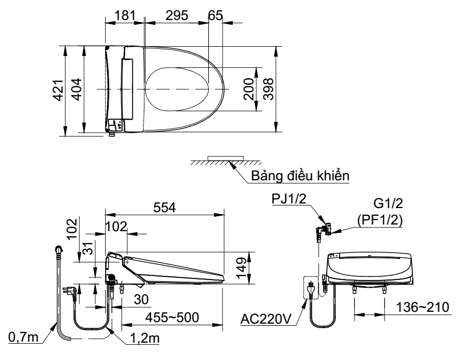 Nắp rửa điện tử INAX CW-KA22AVN