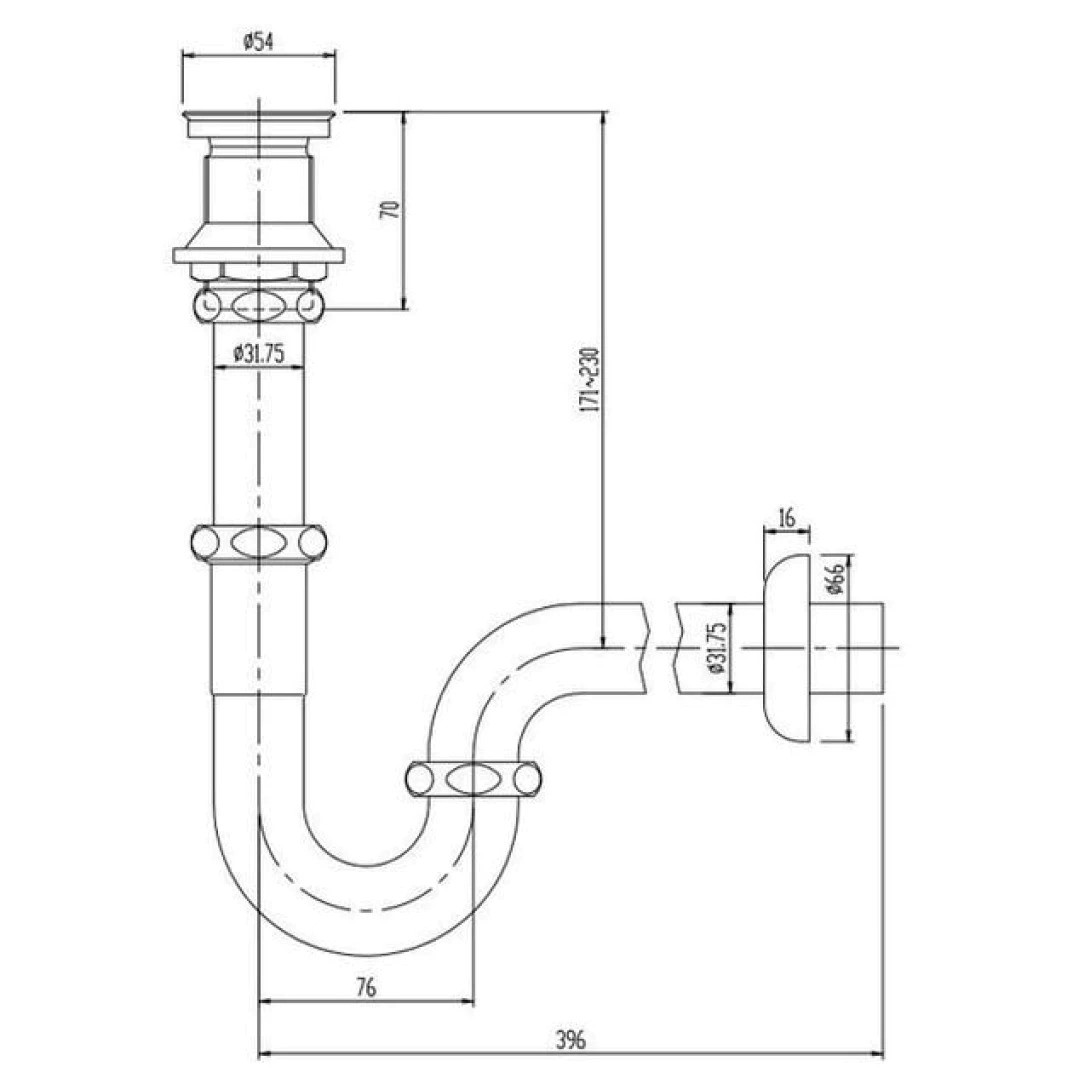 Ống Thải Chữ P INAX LF-105PAL 
