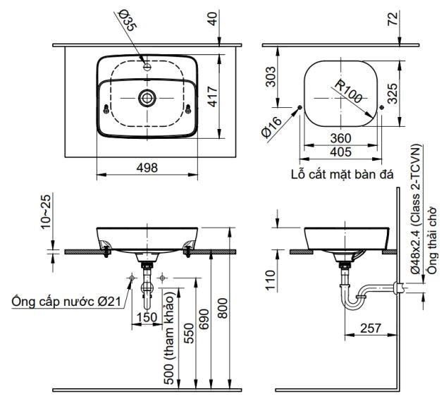 Chậu Đặt Bàn Lavabo INAX AL-286V