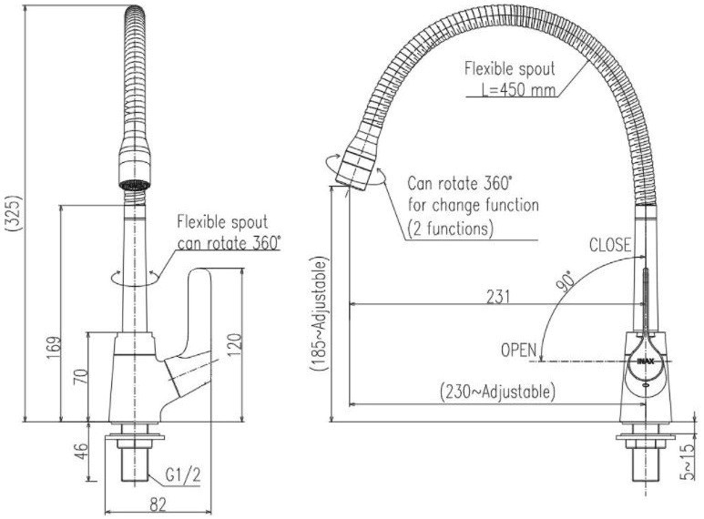 Vòi rửa bát Inax SFV-18