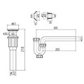 Bộ Ống Xả Chậu & Ống Thải Chữ P INAX A-325PS Nhựa 