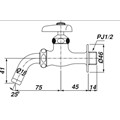 Vòi Lạnh Gắn Tường INAX LF-7R-13