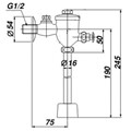 Van xả tiểu nam INAX UF-7V