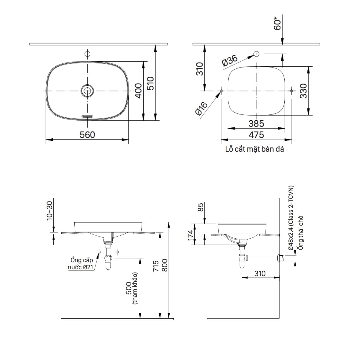 Chậu Đặt Bàn Lavabo INAX AL-642V