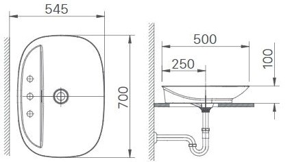 Chậu Đặt Bàn Lavabo INAX AL-S640V